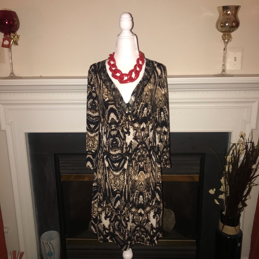 Worthington Stretch Tribal Print Dress